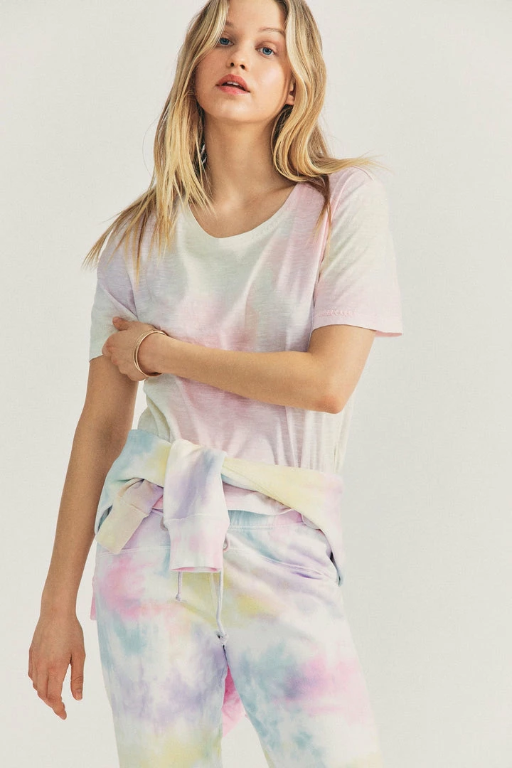LoveShackFancy Calix Tee - MULTI TIE DYE 3 LoveShackFancy Calix Tee - MULTI TIE DYE