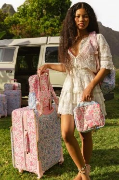 LSF Accessories LoveShackFancy X State Logan Check In Suitcase