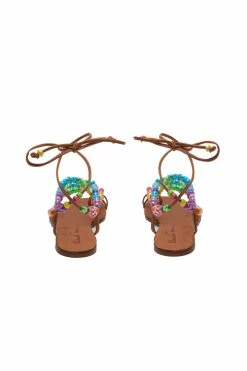 LoveShackFancy Shoes Alameda Turquesa Beaded Sandal