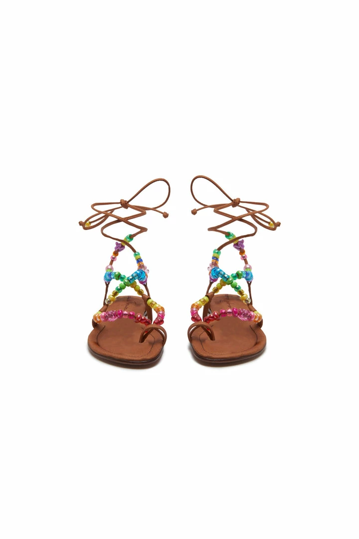LoveShackFancy Shoes Alameda Turquesa Beaded Sandal 5 LoveShackFancy Shoes Alameda Turquesa Beaded Sandal