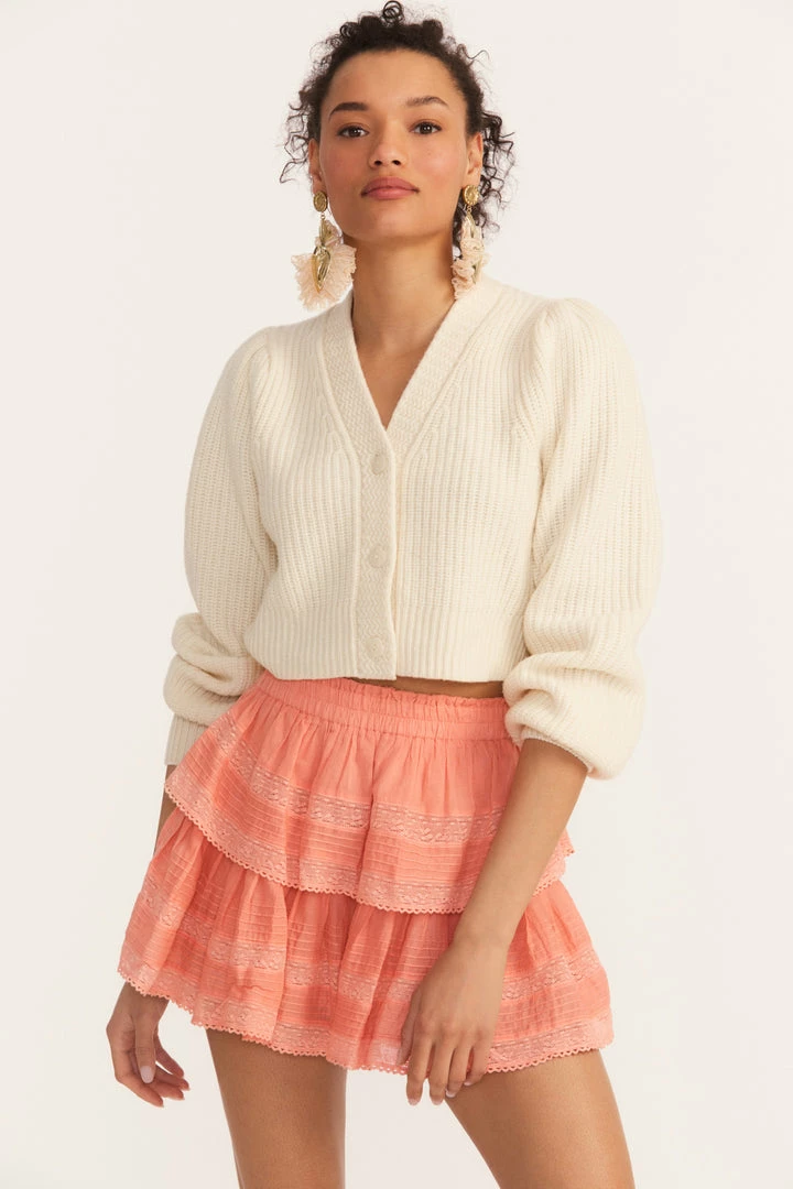 LoveShackFancy Tops Avignon Cropped Cardigan Sweater 3 LoveShackFancy Tops Avignon Cropped Cardigan Sweater