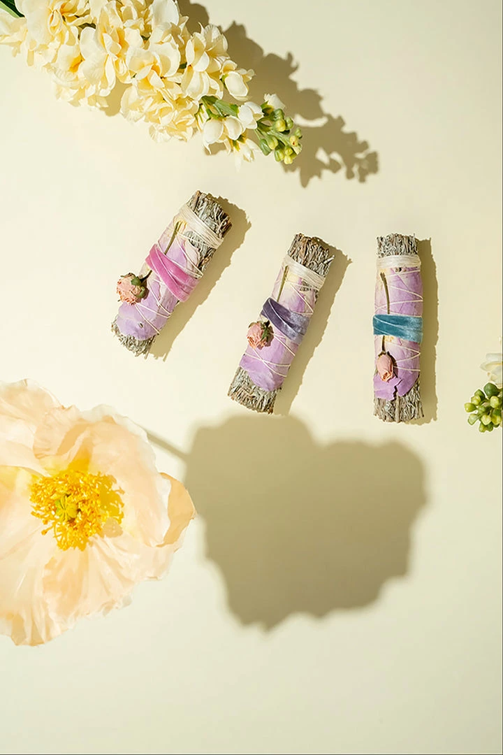 LSF Home Decor Blue Sage And Rose Smudge Stick 6 LSF Home Decor Blue Sage And Rose Smudge Stick