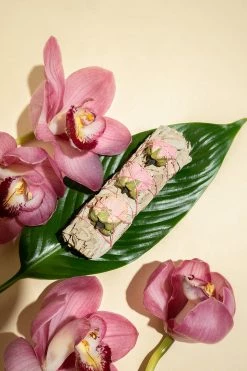 LSF White Sage And Rose Buds Smudge Stick
