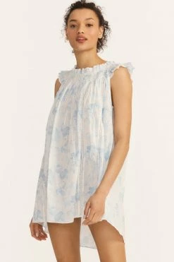 LoveShackFancy Finchley Mini Dress - SLATE BLUE DREAM Dresses