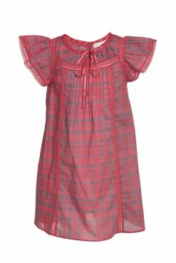 LoveShackFancy Little Girls Girls Flutter Sleeve Mini Gown