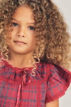 LoveShackFancy Little Girls Girls Flutter Sleeve Mini Gown 9 LoveShackFancy Little Girls Girls Flutter Sleeve Mini Gown