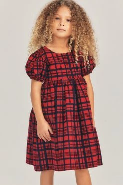 LoveShackFancy Girls Plaid Holly Dress Little Girls