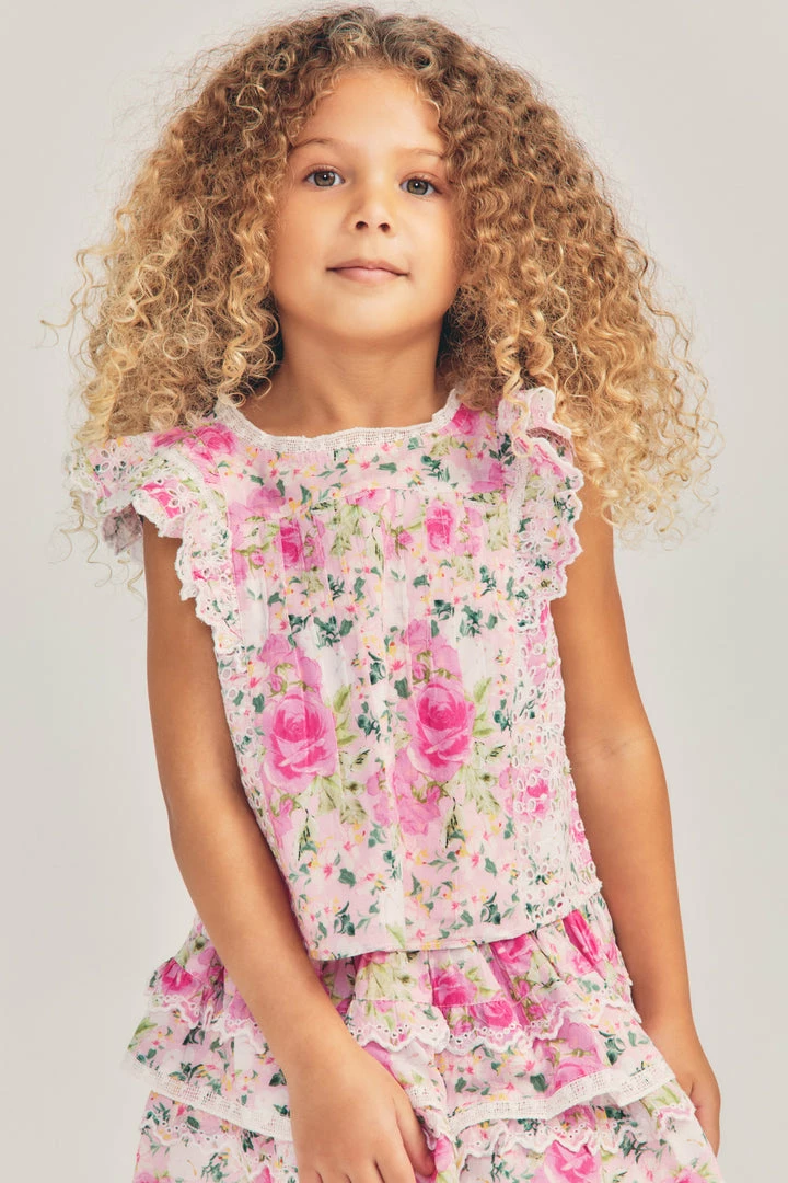 LoveShackFancy Little Girls Girls Alodie Top 3 LoveShackFancy Little Girls Girls Alodie Top