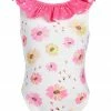 LoveShackFancy Little Girls Girls Junip One Piece - BRIGHT PEONY MULTI