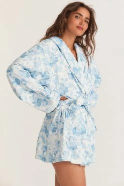 LoveShackFancy Indie Robe - SLATE BLUE DREAM Bath