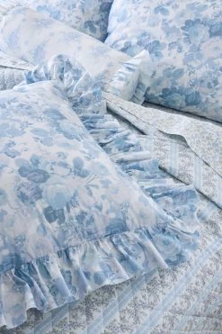 LoveShackFancy Bedding Ruffle Throw Pillow - SLATE BLUE DREAM