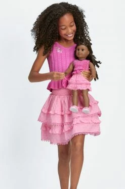 LoveShackFancy X American Girl Girls Rosy Ruffle Billie Skirt