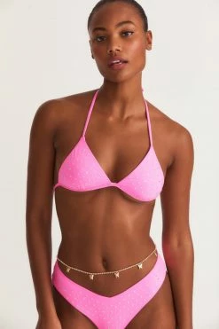 LSF LoveShackFancy X Hurley Rhinestone Triangle Bikini Top Swim