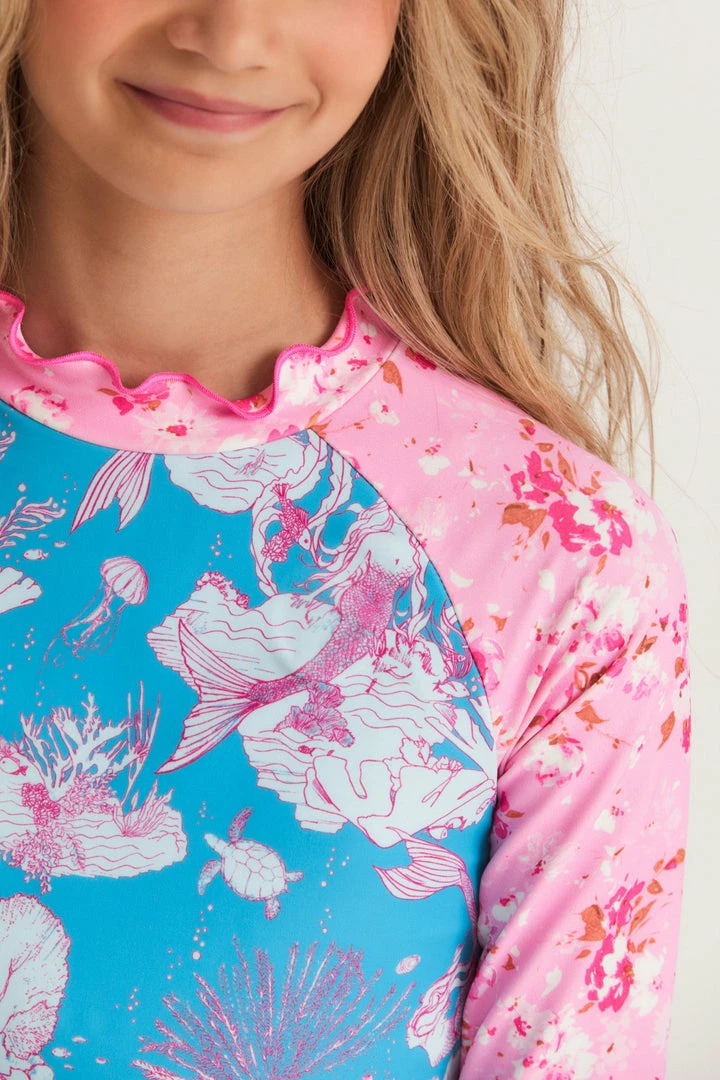 LSF LoveShackFancy X Hurley Girls One Piece Rashguard Mommy & Me 4 LSF LoveShackFancy X Hurley Girls One Piece Rashguard Mommy & Me