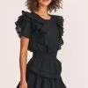 LoveShackFancy Natasha Mini Dress - BLACK Dresses