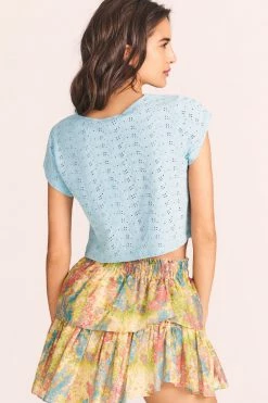 LoveShackFancy Tops Rubin Cropped Tee 8 LoveShackFancy Tops Rubin Cropped Tee