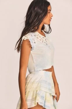 LoveShackFancy Rubin Lace Tee 8 LoveShackFancy Rubin Lace Tee