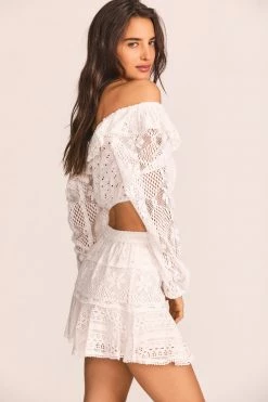 LoveShackFancy Diamond Mini Skirt Skirts