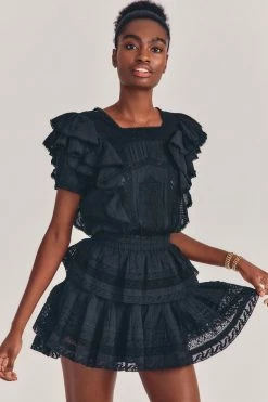 LoveShackFancy Stella Mini Dress